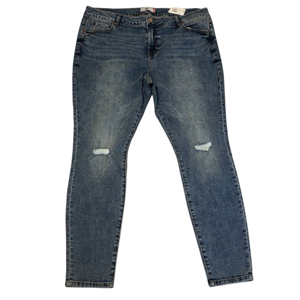 Classic Mid Wash Distressed Women’s Jeans